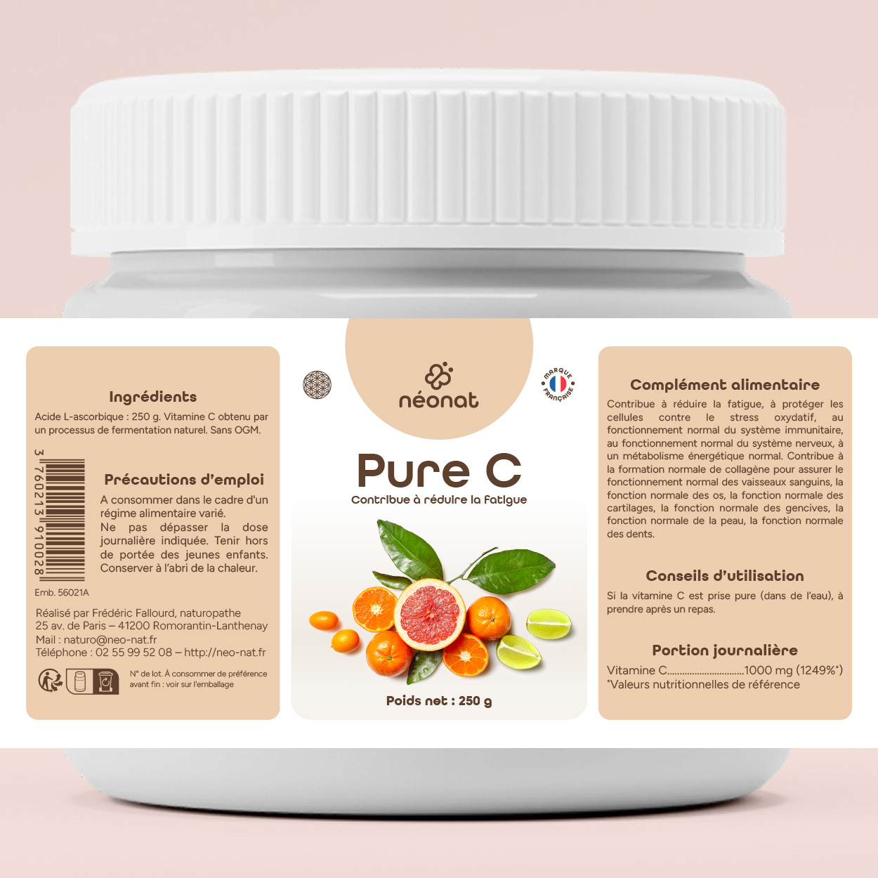 Poudre de vitamine C naturelle – complément antioxydant et immunité – Néonat