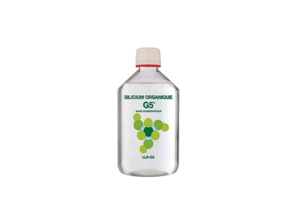 Complément silicium G5 LLR articulation peau – flacon vu de face – Néonat
