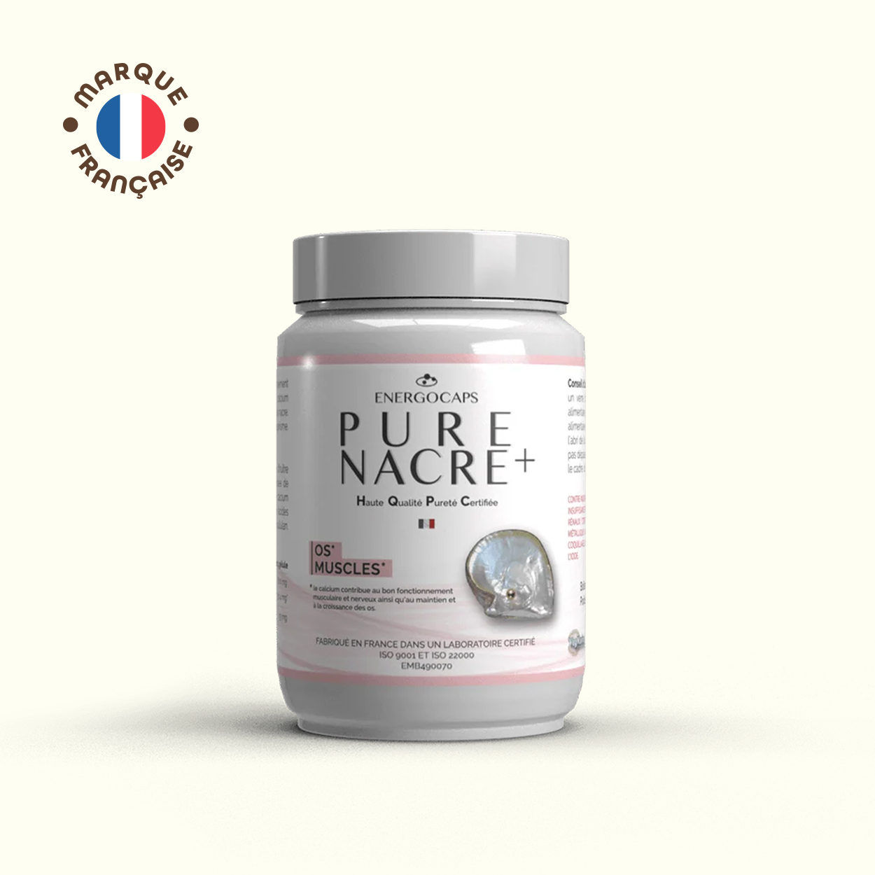 Complément nacre calcium naturel – flacon vu de face – Néonat