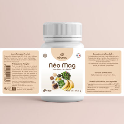 Complément magnésium B6 taurine – étiquette complète – Néonat