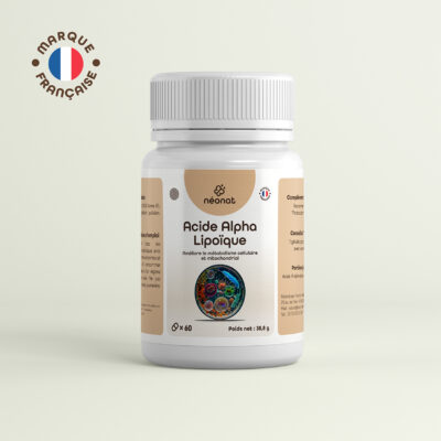 Complément acide alpha lipoïque naturel – flacon vu de face – Néonat
