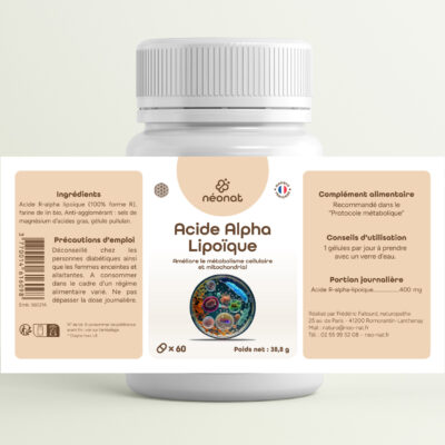 Complément acide alpha lipoïque naturel – étiquette complète – Néonat