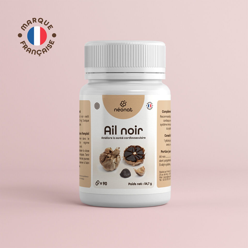Complément ail noir naturel – flacon vu de face – Néonat