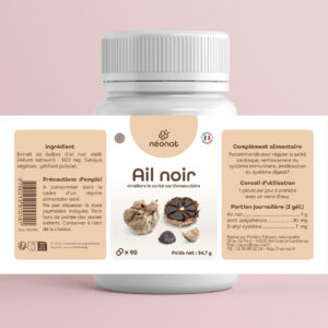 Complément ail noir naturel – étiquette complète – Néonat
