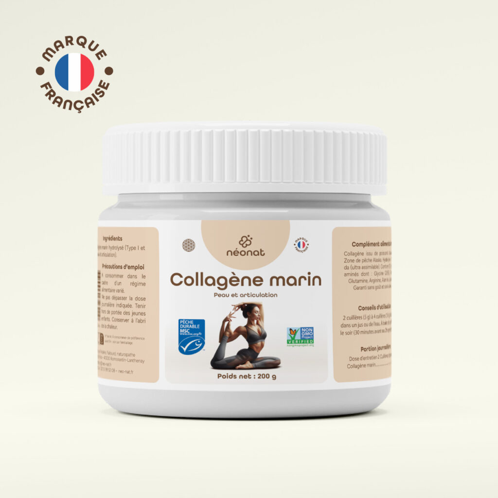 Complément collagène marin poudre – flacon vu de face – Néonat