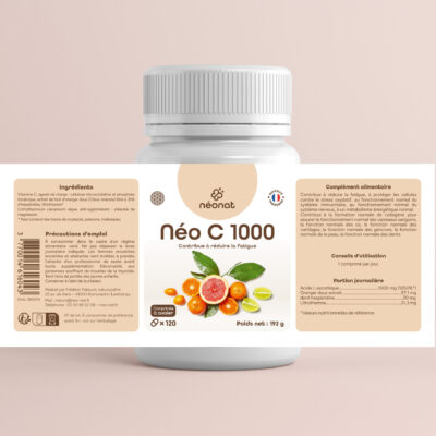 Complément vitamine C 1000 naturel – étiquette complète – Néonat