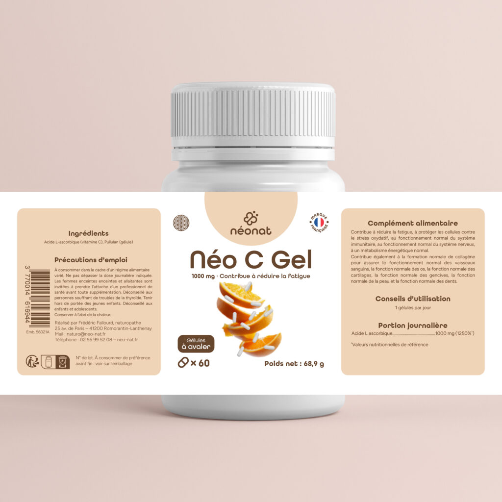 Complément alimentaire Néo C Gel – flacon avec étiquette complète – Néonat